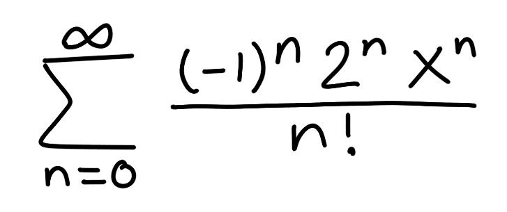<p>Find the function of the power series&nbsp;</p>
