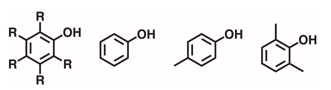 <p>Contains a hydroxyl group bonded directly to an aromatic ring</p>