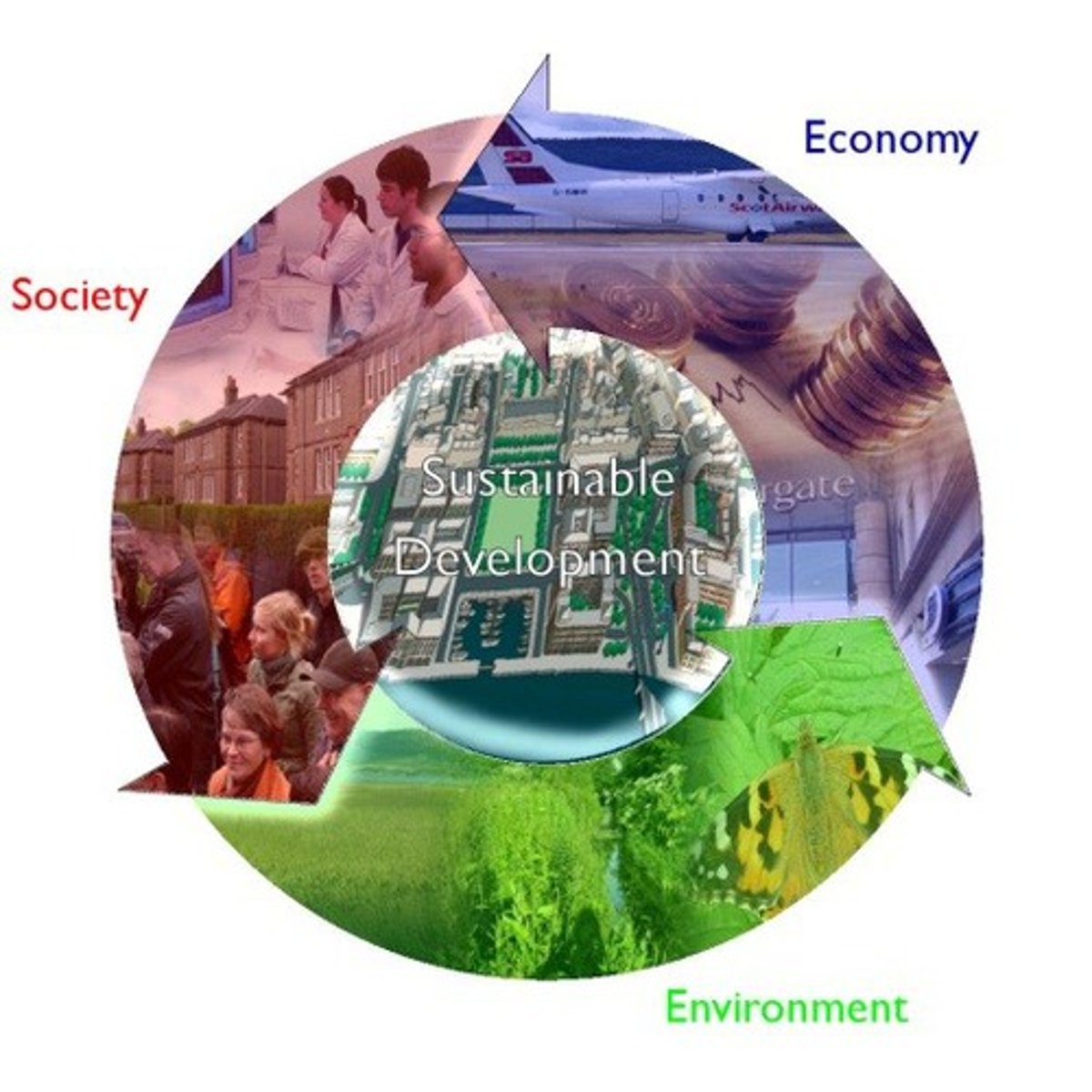 <p>A way of using natural resources without depleting them, and of providing for human needs without causing long term environmental harm</p>