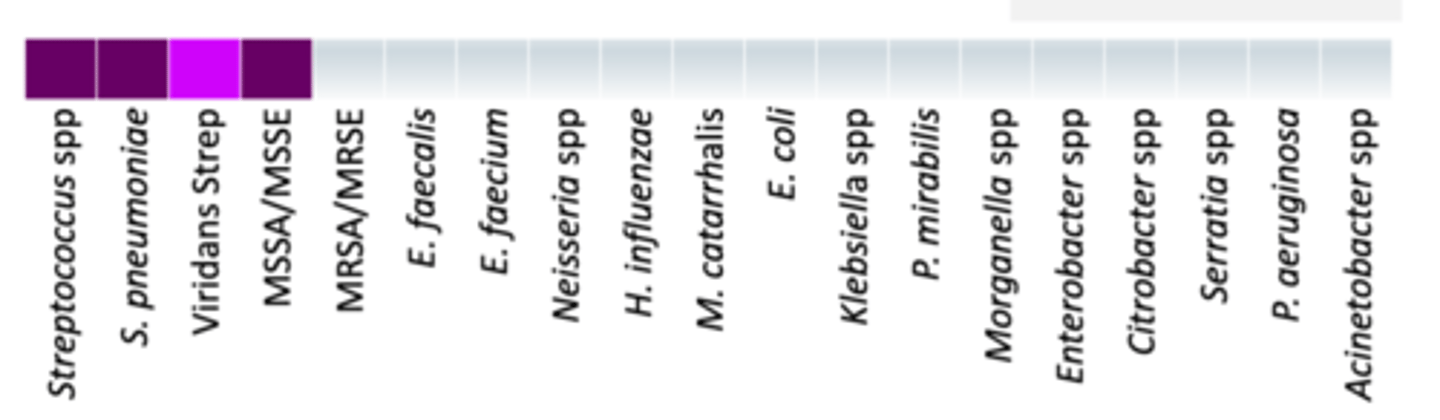 <p>• Added some coverage - Added MSSA/MSSE but got rid of E. faecalis and Neisseria, they were made to add Staph coverage/penicillinase</p><p>• NOT RENALLY ADJUSTED since it has biliary excretion</p>