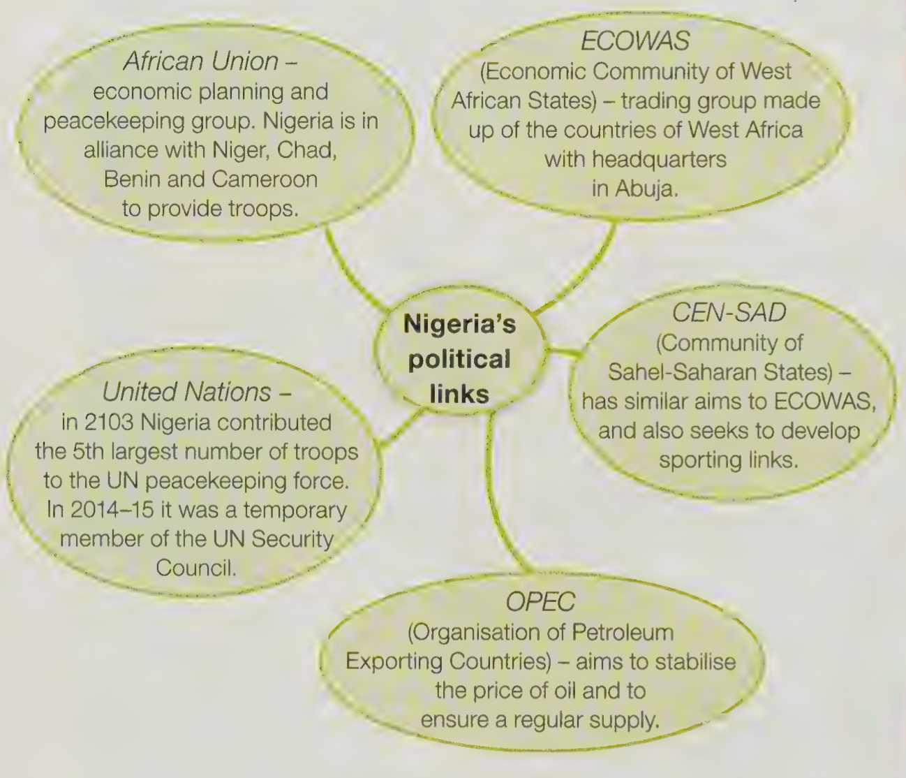 <p>It has become a leading member of African political and economic groups as well as international organisation such as the UN.</p>