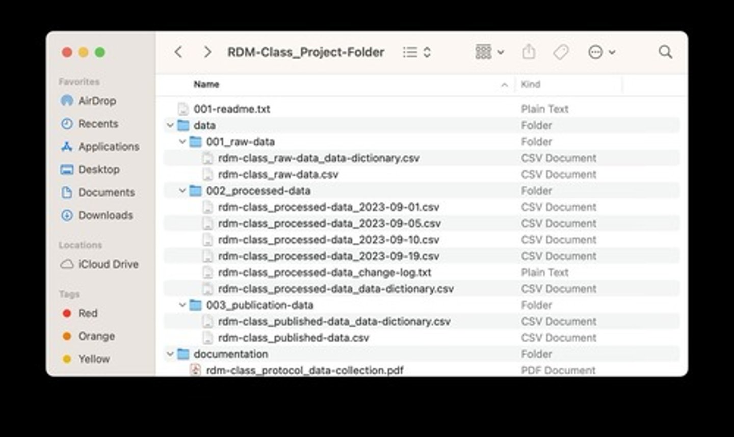 <p>The act of making scientific data available for use by others (e.g., the larger research community, institutions, the broader public), for example, via an established repository.</p>