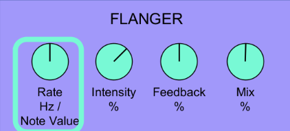 <p>What is the <strong>rate </strong>on a flanger?</p>