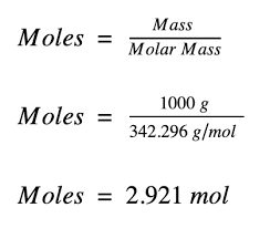 <p>Mass divided by molar mass — gives you moles, nice and fast!</p>