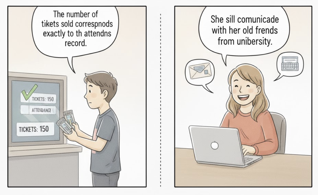 <ol><li><p>To communicate by exchanging letters/emails.</p></li></ol><p><strong>(Trao đổi thư từ / liên lạc.)</strong></p><ol start="2"><li><p>To be similar or equivalent in some way.</p></li></ol><p><strong>(Tương ứng, phù hợp, khớp với</strong>).</p><p>Dạng liên quan:</p><ul><li><p><strong>Correspondence</strong> (n): Thư từ/Sự tương ứng. <strong>Correspondent</strong> (n): Phóng viên thường trú.</p></li></ul><p></p>