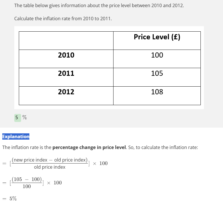 <p>When converting raw price level data into a consumer price index, we set the base year to a price index of 100.</p>