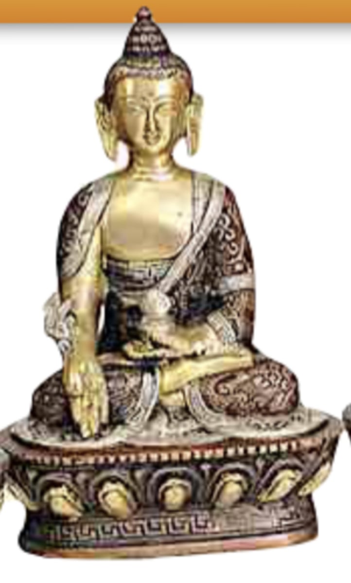 <p>Varada Mudra (boon-granting gesture). Granting a wish or favour, evokes compassion, charitable givings, and teachings of Dharma.</p>