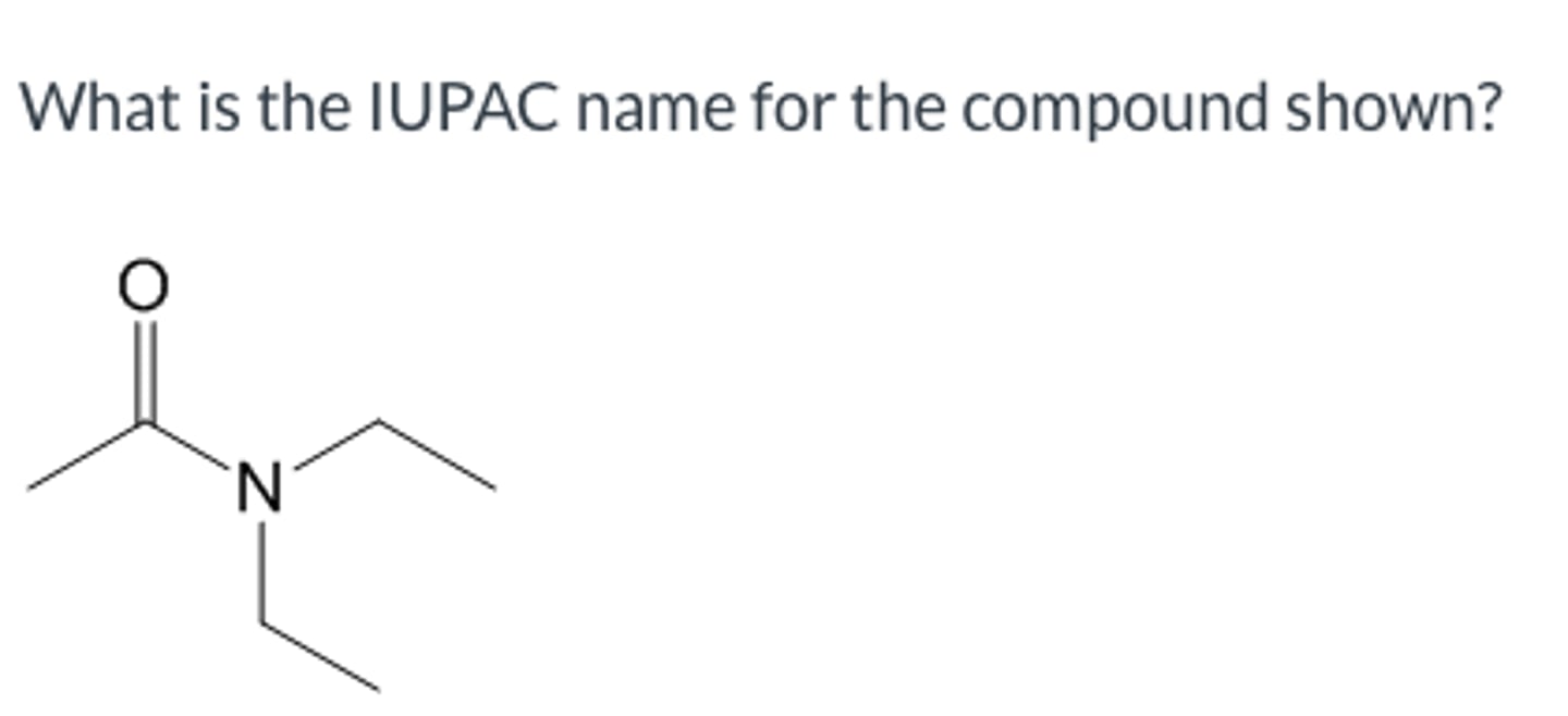 <p>What is the IUPAC name for the compound shown?</p>