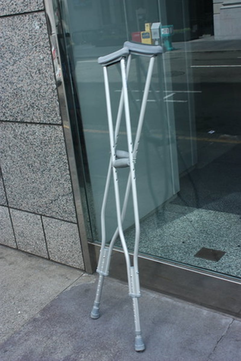 <p>crutches</p>