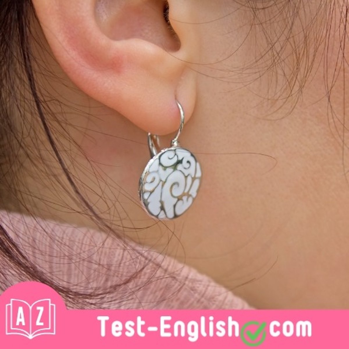 <p>Sara wore shiny _____ on her ears.</p>