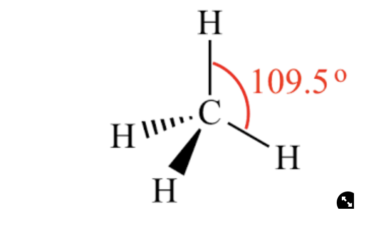 <p>_______ = 4 bonding pairs, 0 lone pairs, 109.5 degree bond angle</p>