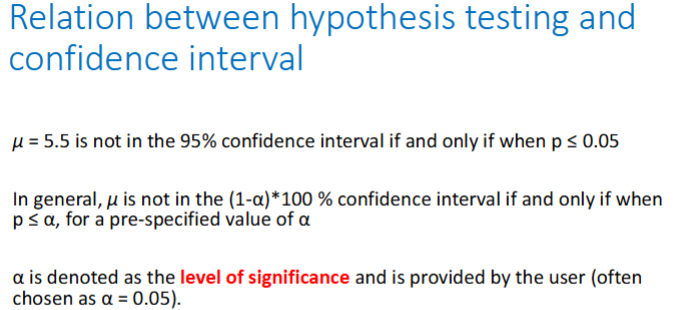 <ul><li><p>In SPSS specify what value of μ we want to test with the one sample test</p></li></ul><p></p>