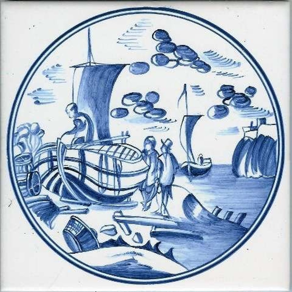 <p>Dutch ceramics or delftware decorated with farm stables, summer seasons; are done in haste, less careful; mostly done by apprentices</p>