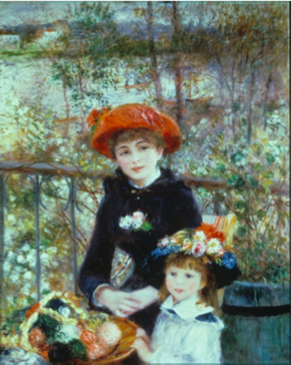 <p>Renoir began painting store fronts and cafes. he liked to paint with warm colors. He loved painting children, young girls, females, flowers, and cafe scenes, and balls.</p>