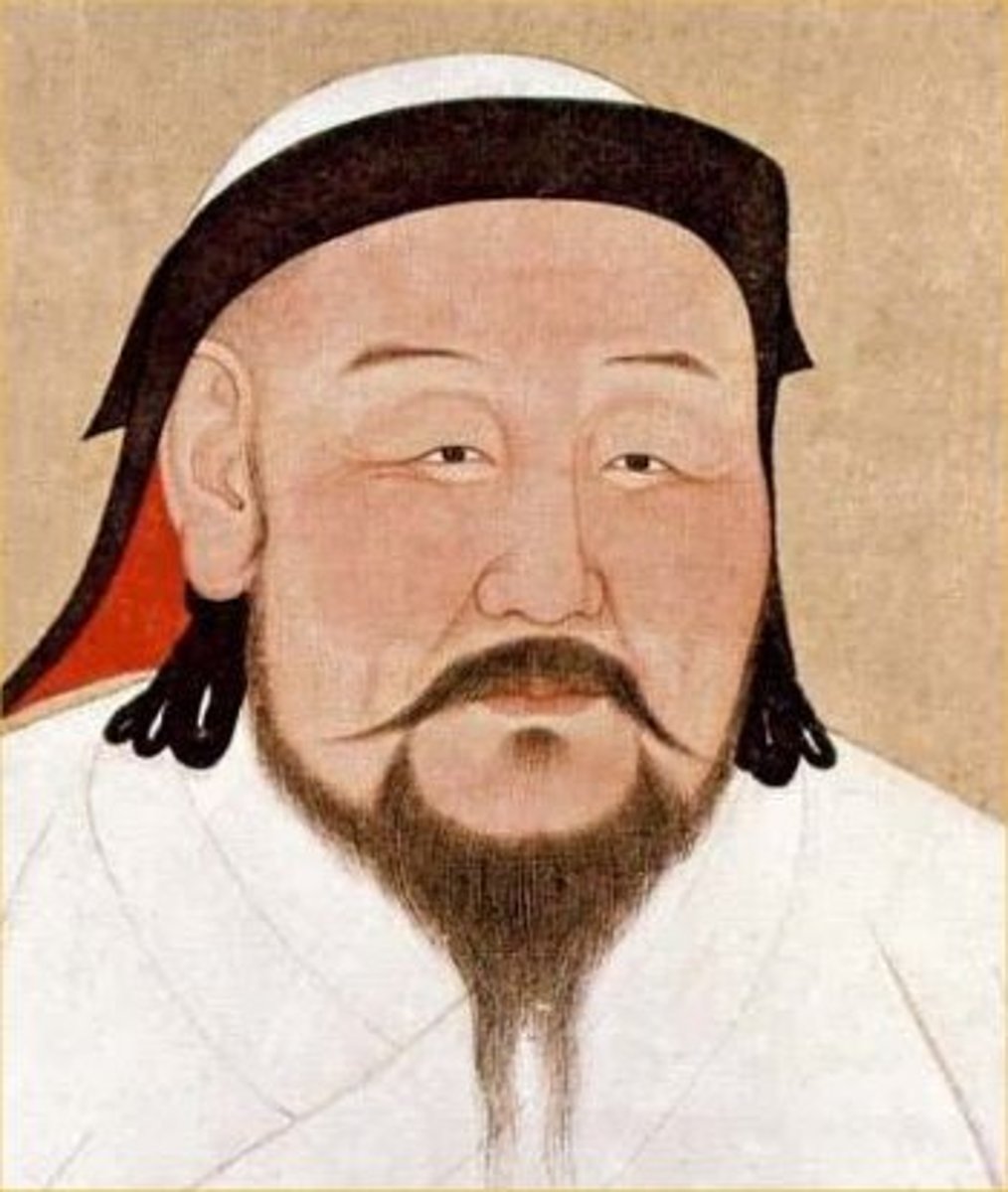 <p>Mongol ruler and grandson of Genghis Khan, he completed the conquest of China and founded the Yuan Dynasty.</p>