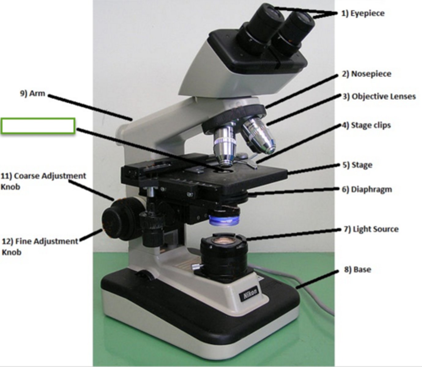 <p>This lens focuses light emitted by the lamp onto the specimen on the slide</p>
