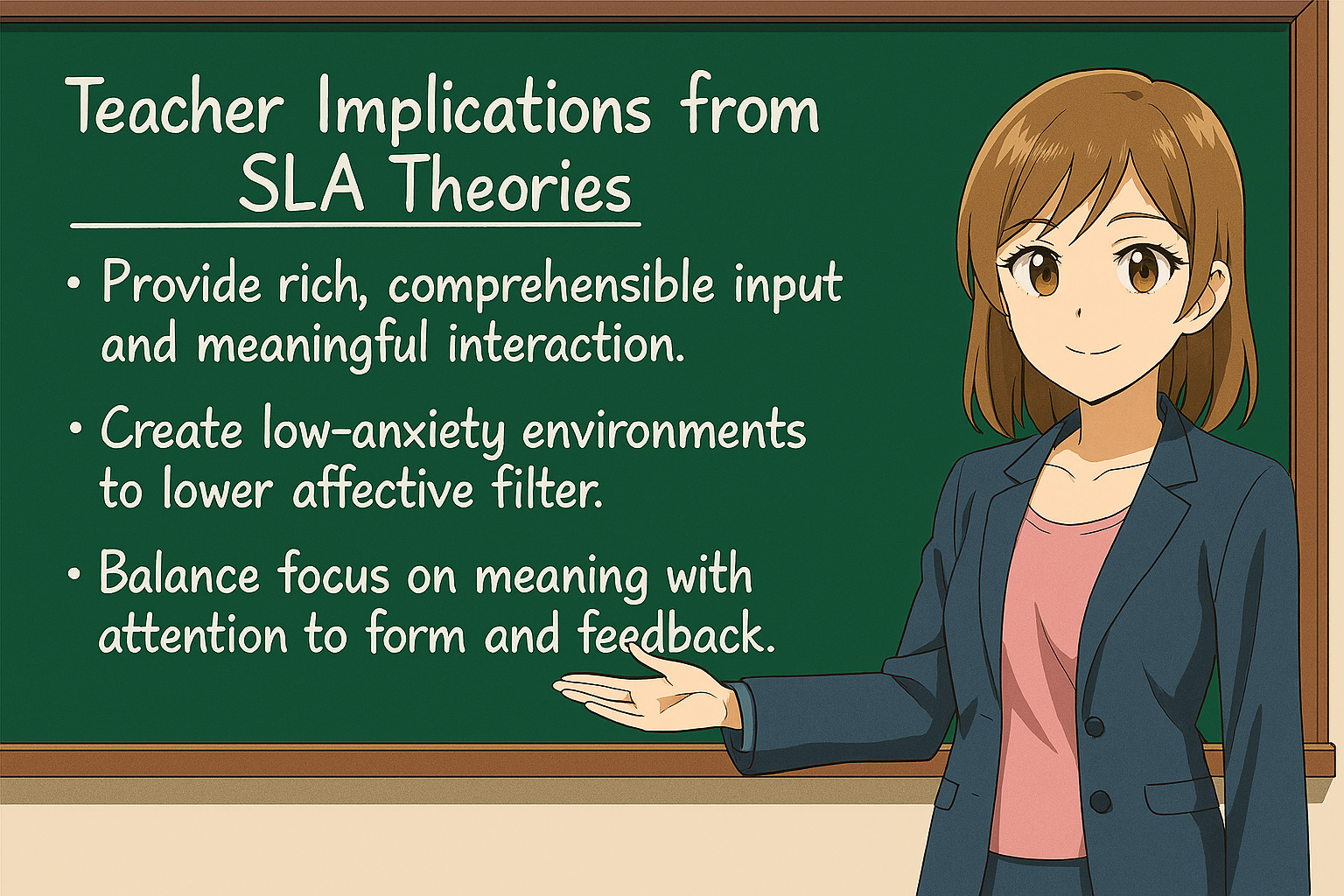 <p>Teacher Implications from SLA Theories</p>