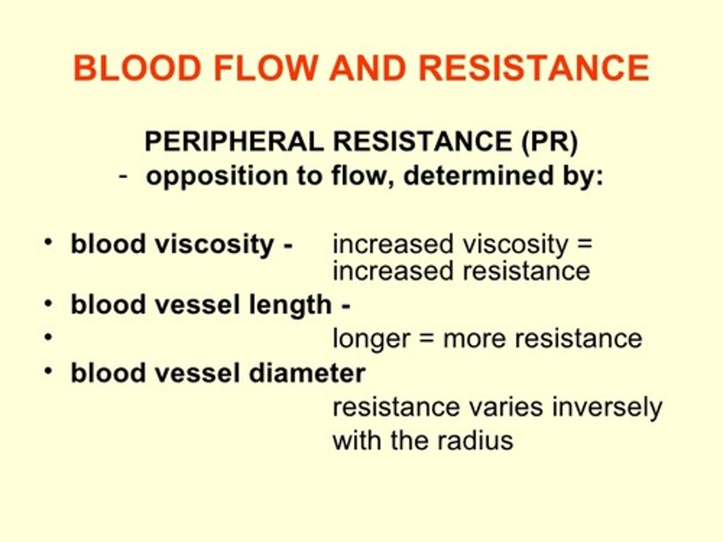 <p>The thickness and stickiness of the blood due to formed elements and plasma proteins.</p>
