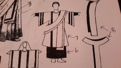 long, long sleeved tunica for old men and dignitaries