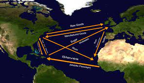 <p><span style="font-family: Arial, sans-serif">Traders in enslaved people sailed from Europe to Africa, where they traded manufactured goods for enslaved Africans</span></p>
