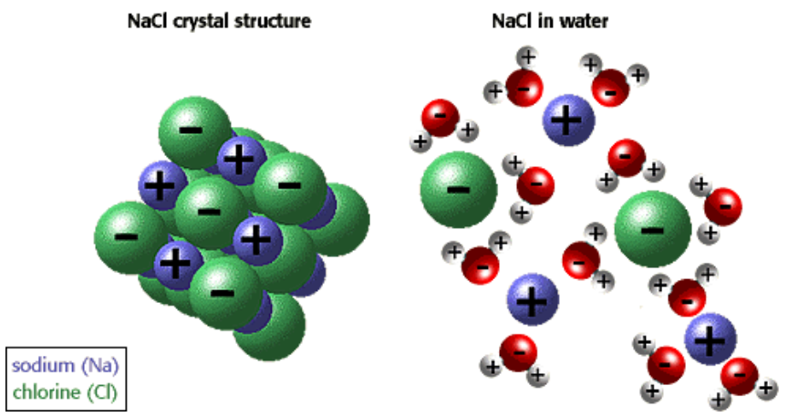<p>Ionic compounds tend to _________ in water and other polar solvents</p>