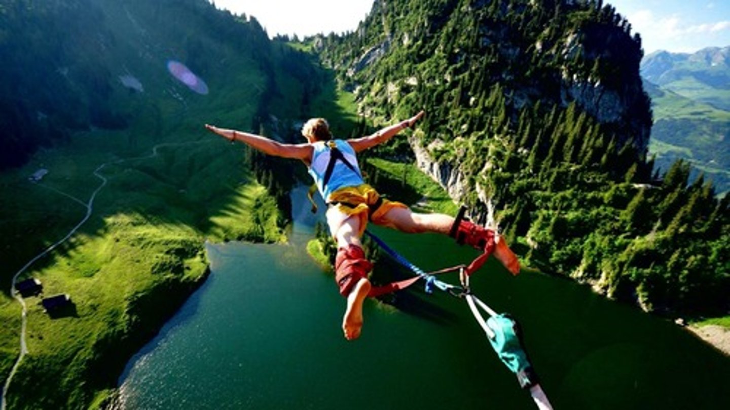 <p>to bungee jump</p>