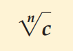 <p>c to the nth root is also equivalent to</p>