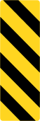 <p>hazard close to the road's left edge</p>