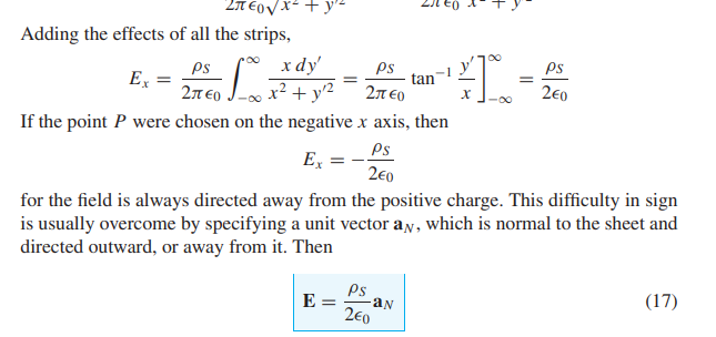 <p>Taking a line element and integrating that from infinity to not</p>