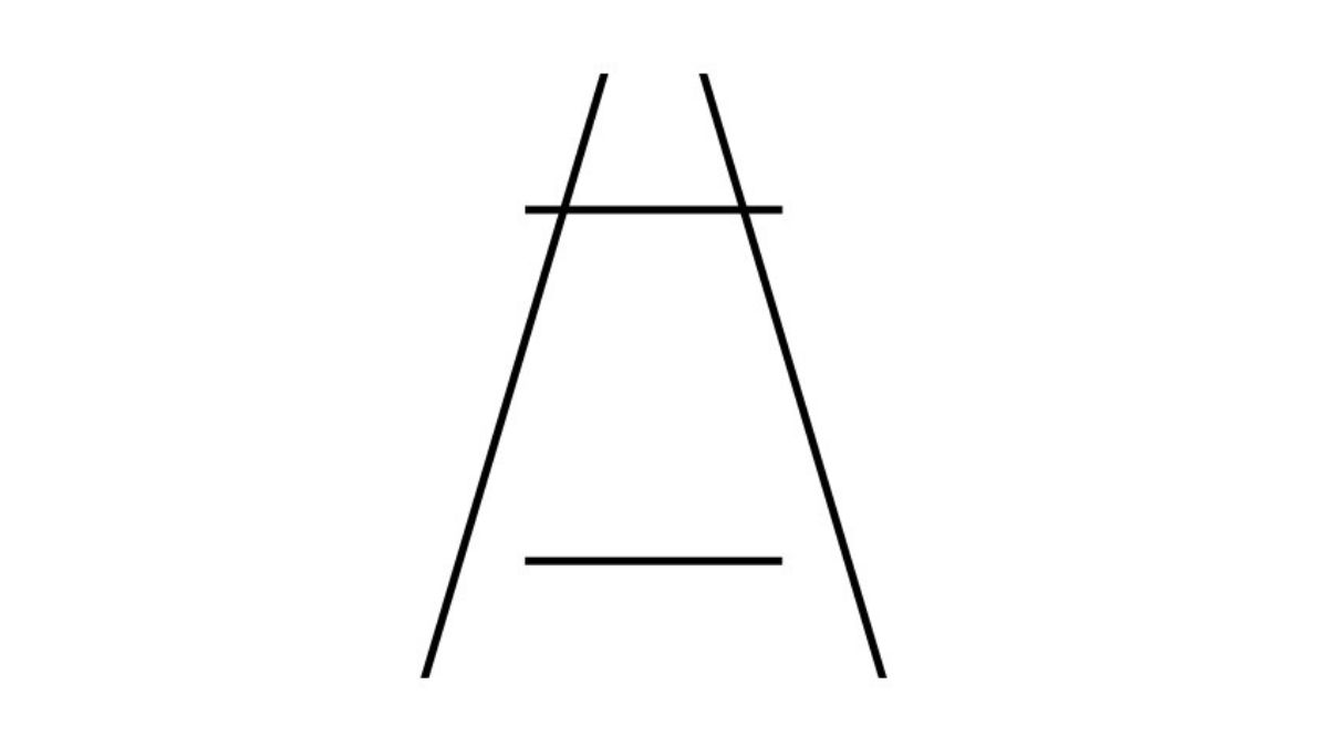 An illusion of size in which two objects of equal size that are positioned between two converging lines appear to be different in size. Occurs because you can’t help using depth cues telling you that the top bar must be bigger