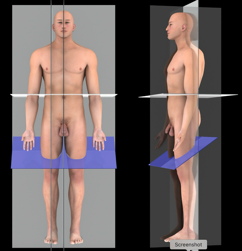 <p>-a plane that passes through the body at an angle, and is not one of the standard anatomical planes</p>