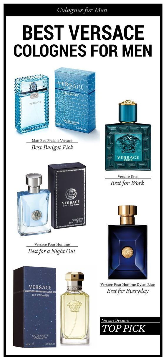 <p>Les voici </p><p>-Versace dylan blue</p><p>-Versace eros </p><p>-Versace eau fraiche</p><p>-Versace pour homme</p>