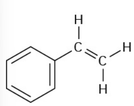 <p>Common: Styrene<br>IUPAC: phenylethene</p>