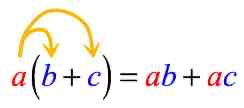 <p>Multiplying a number by a sum (or difference) is the same as multiplying the number by each term in the sum (or difference)</p>