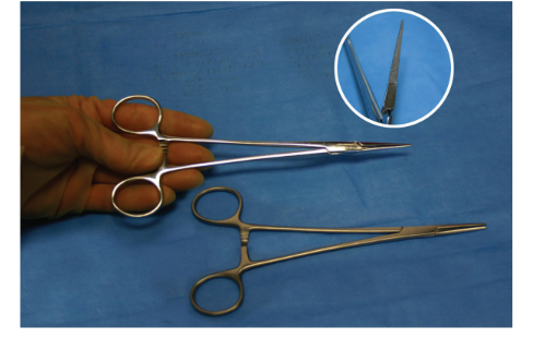 <p>Nickname: Straight tonsil, Adson</p><p>Use: Grasps light to medium tissue, clamps vessels, General and ENT</p><p>Features: Tapered, narrow 2/3 serrated jaws</p>
