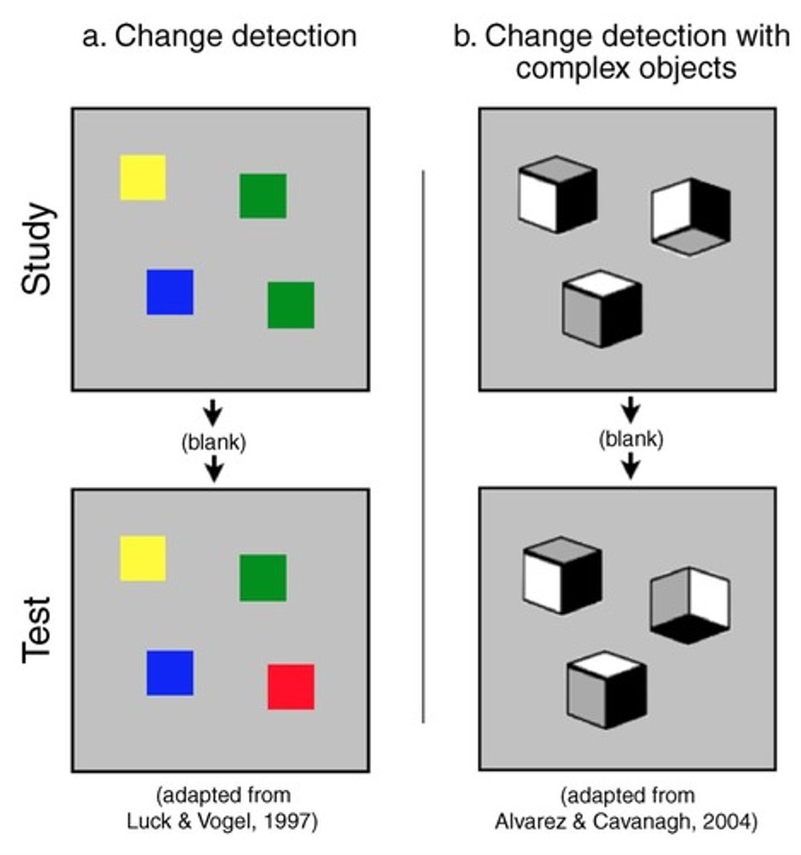 <p>Increase the number and complexity of items in an array</p><p>- Less accurate to arrays with more than 4 squares (simple items), but just 1 cube (complex item)</p><p>- Suggests we may need to think of capacity as amount of information, not just number of items</p>