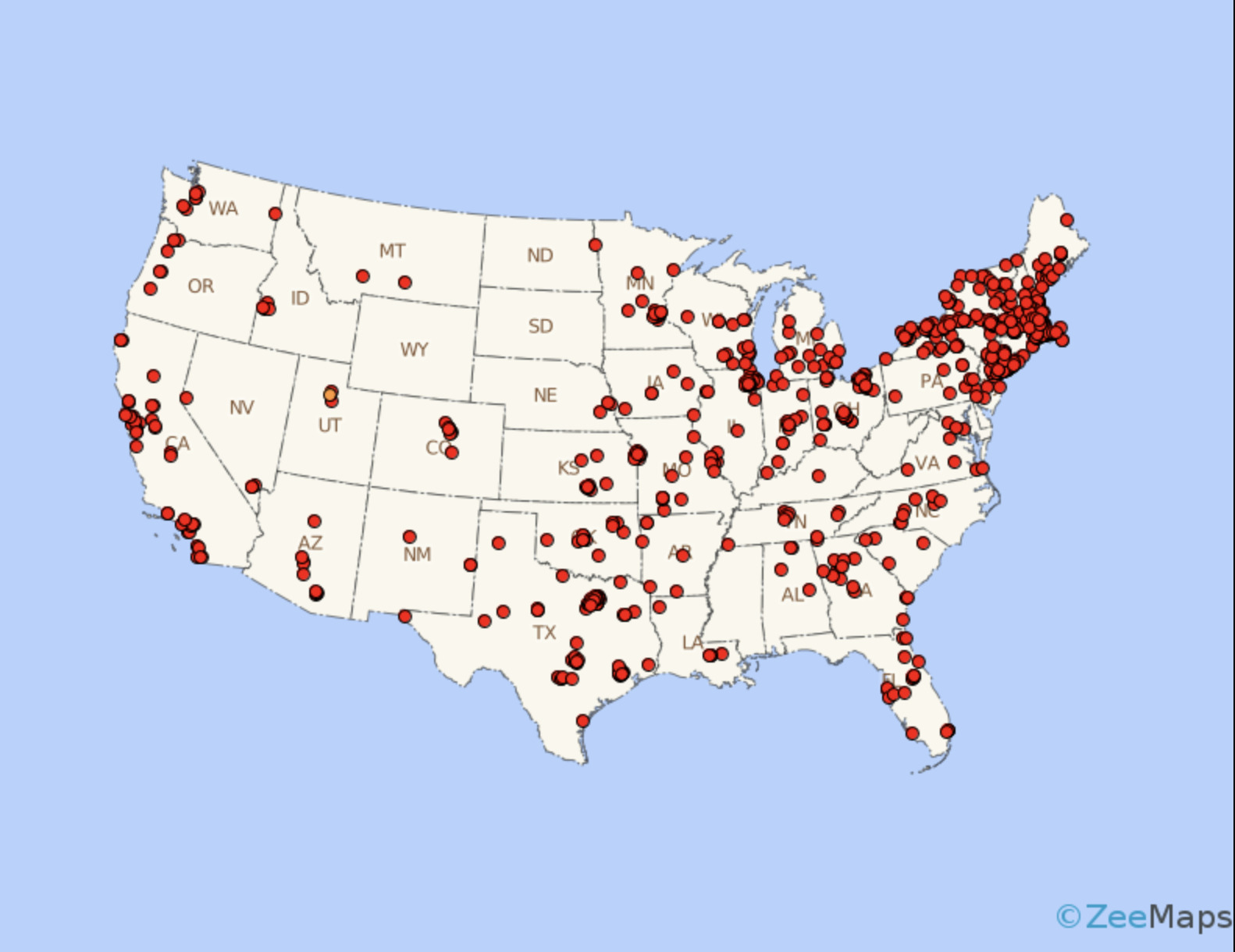 <p>Dot density </p>