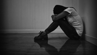 <p>(<em>noun</em>) a mental illness that makes you feel very sad</p><p>“The man suffered deep _______ after his wife died.”</p>