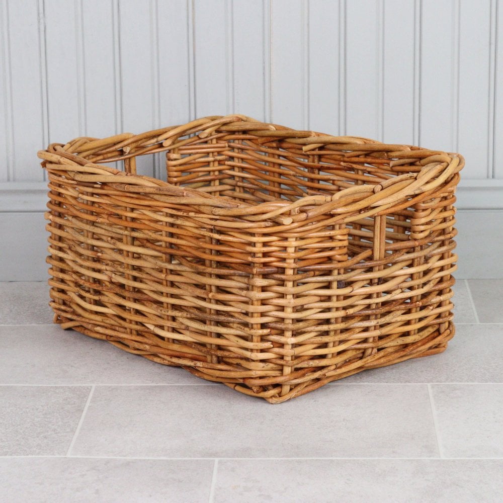 <p>made of very thin pieces of wood twisted together:</p><ul><li><p>There is a wicker basket on the table.</p></li><li><p>My grandmother loves sitting on that wicker chair.</p></li></ul><p></p>