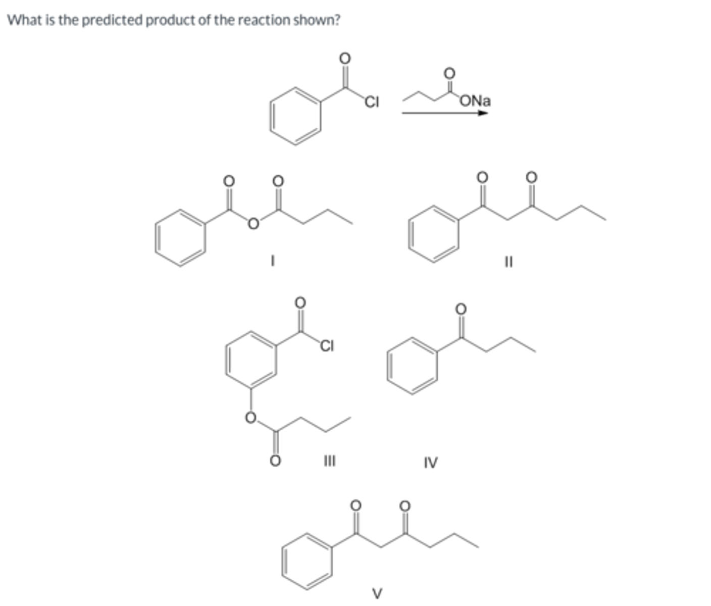 <p>What is the predicted product of the reaction shown?</p>