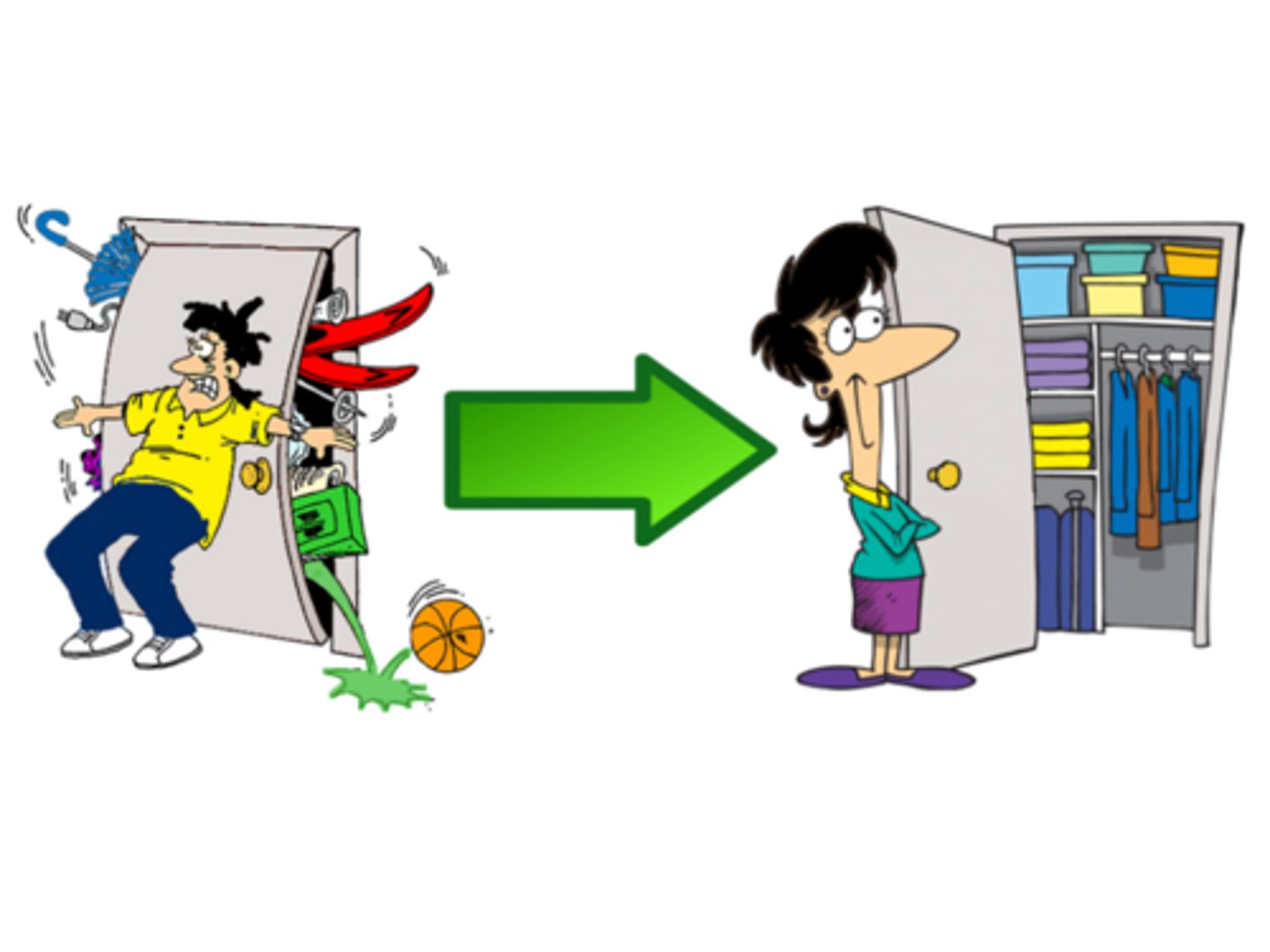 <p>etw. aufräumen</p>