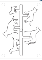 <p>A single mold base with multiple cavities designed to produce several <strong>different</strong>, but related, parts from the same material in a single molding cycle.</p>