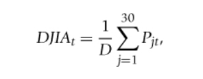 <ul><li><p>D = Dow Jones divisor </p></li></ul><p></p>