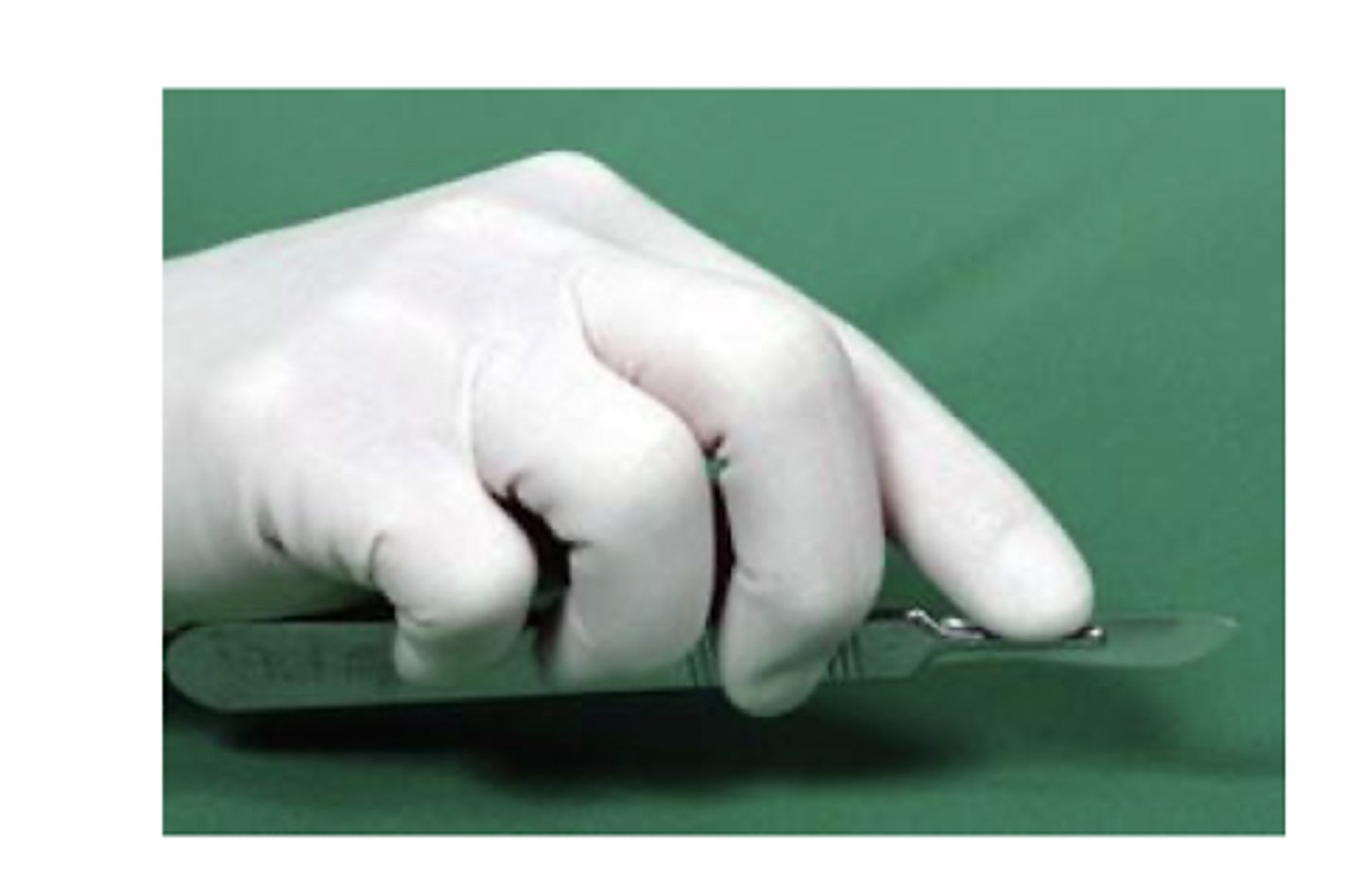<p>index finger rests on and stabilizes blade</p>