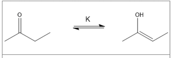 <p>An equilibrium can exist between the ketone and enol forms of 2-butanone.</p><p class="p1">This effect is known as what?</p>
