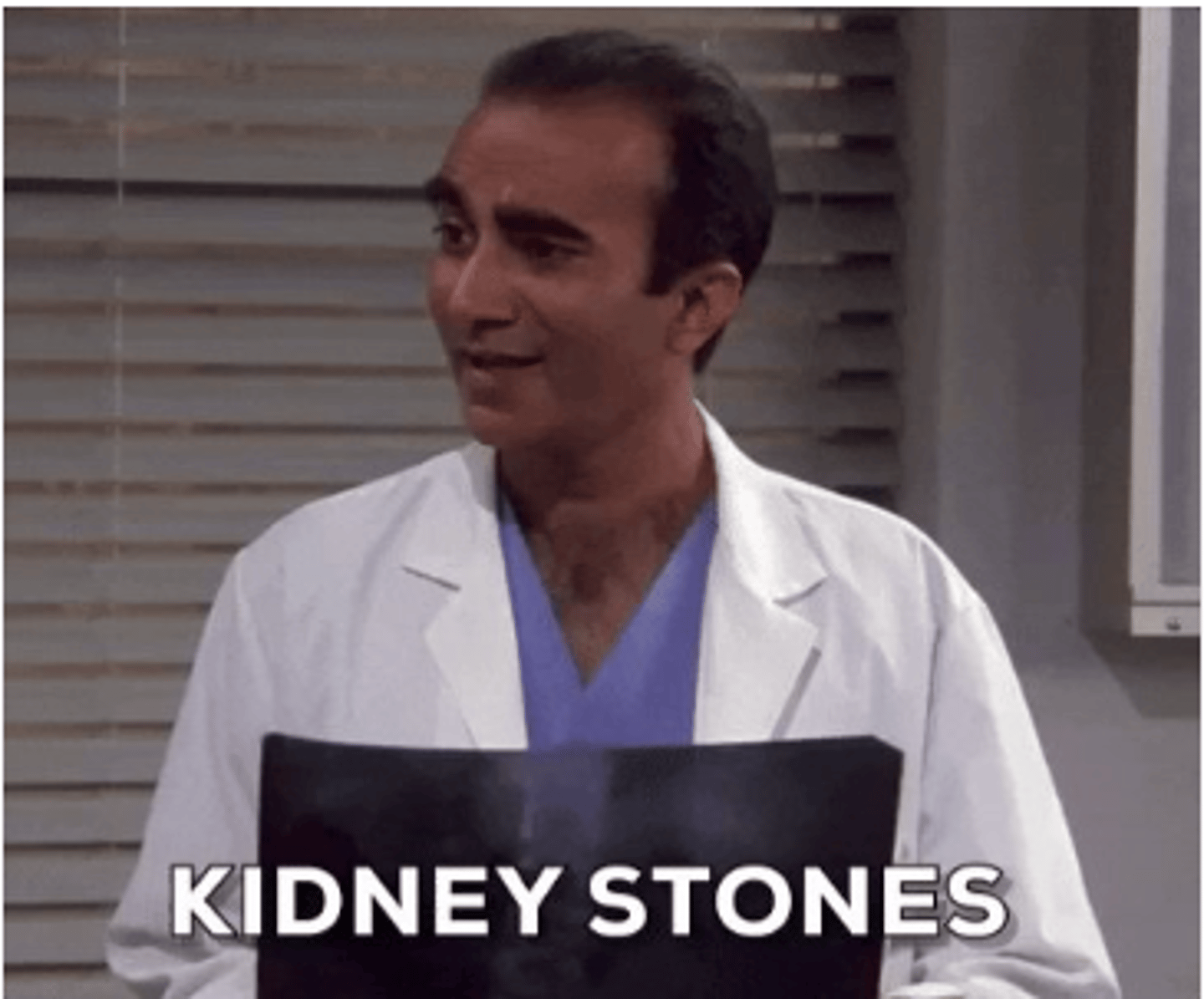 <p>kidney stones</p><p>hard crystalline formations in the urinary tract causing pain, NV, urinary symptoms</p>