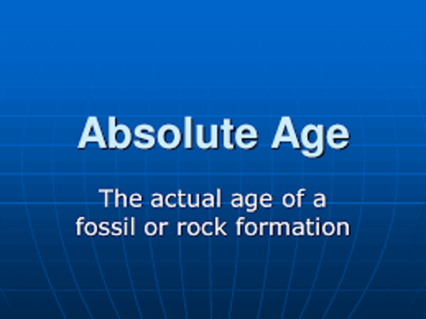 <p>the exact number of years since a fossil was created</p>