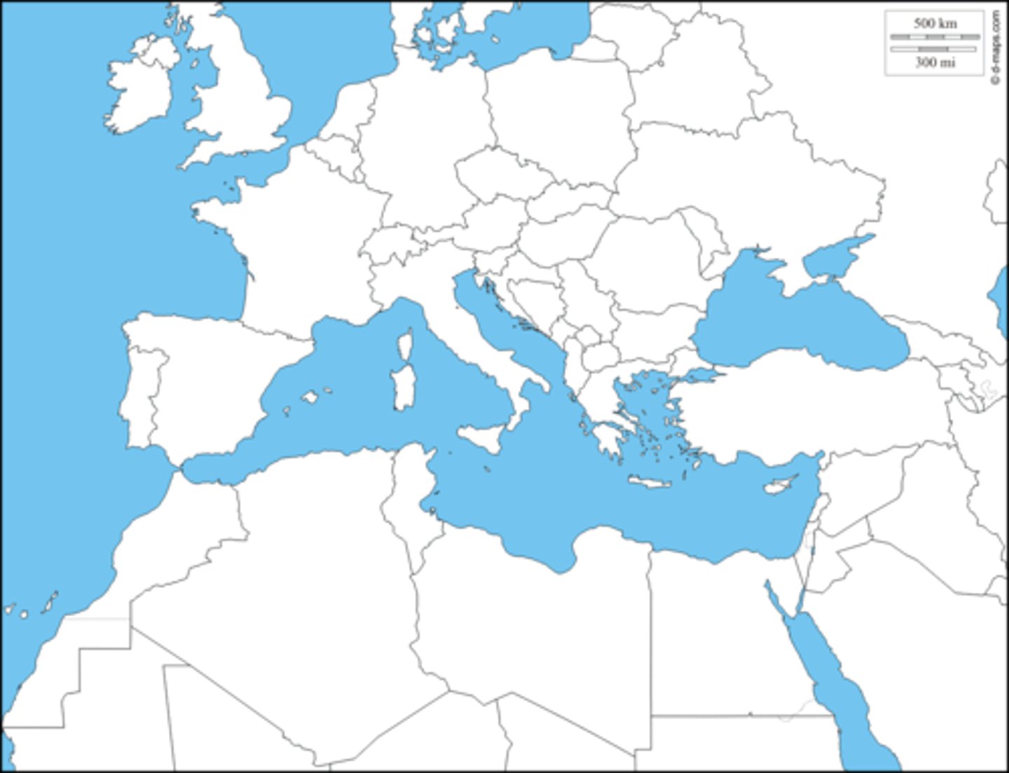 <p>Which body of water borders Africa, Europe, and the Middle East?</p>