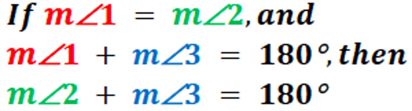<p>Replace a variable or value with an equal variable or value</p>