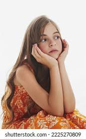 <p>to prop up one's chin</p>